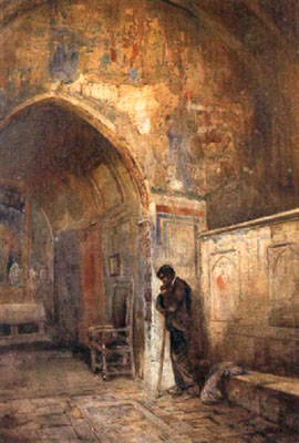 Enrico Coleman, L'intérieur d'une église romaine